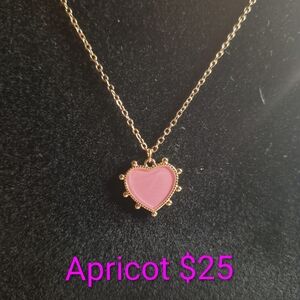 Park Lane Gold Necklace with Pink Heart Pendant